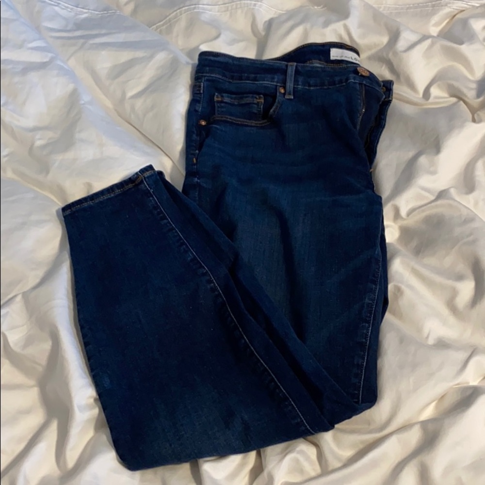 Loft 32/14 curvy skinny crop jeans